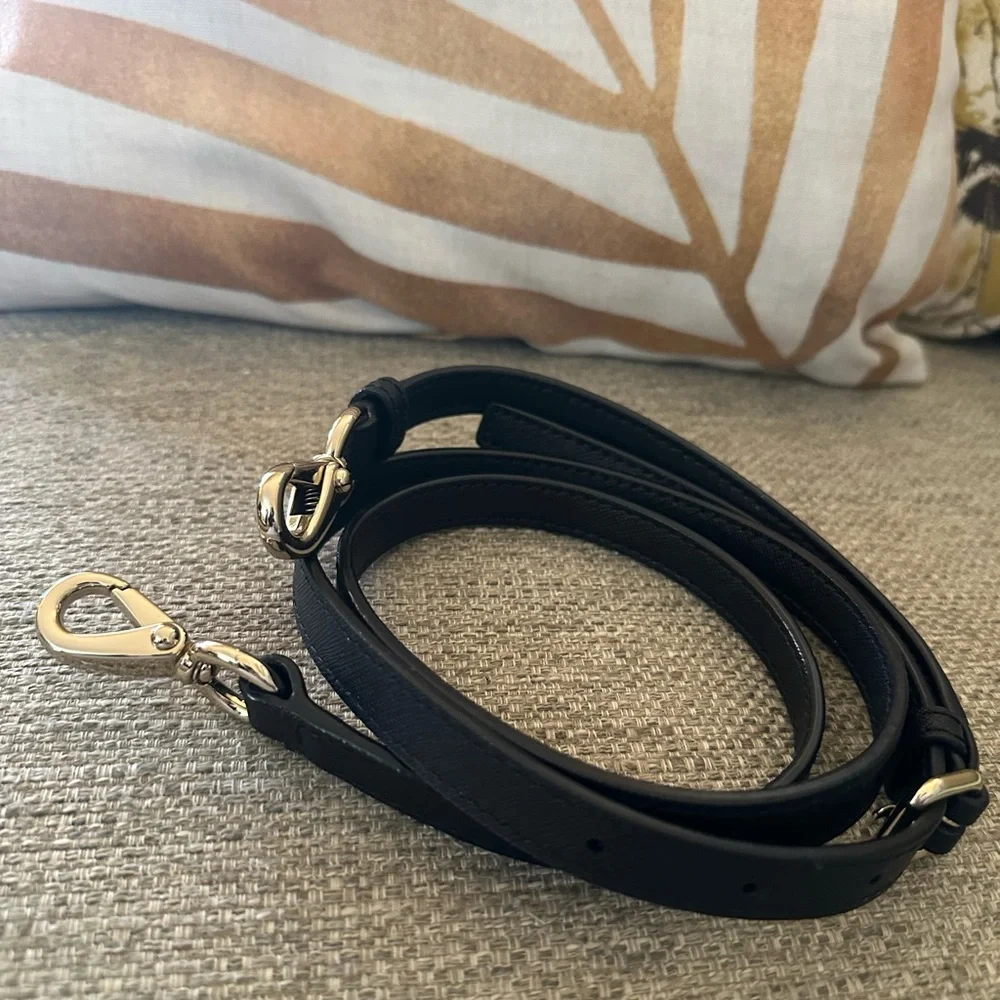 Kate Spade Diamond Black Quilted Top Handle Satchel - Crossbody & Pearl Charm
